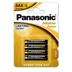 PANASONIC Alkalické baterie Alkaline Power LR03APB/4BP AAA 1,5V (Blistr 4ks)