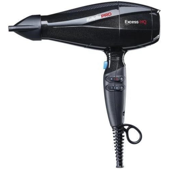 Babyliss PRO BAB6990IE Excess HQ fén na vlasy, 2600 W, 2 rychlosti, 3 teploty, s koncentrátorem, černý