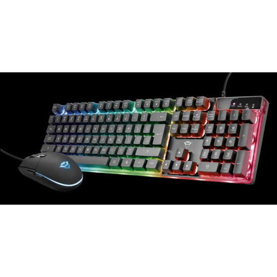 BAZAR - TRUST set klávesnice + myš GXT 838 Azor Gaming Combo CZ/SK - poškozený obal