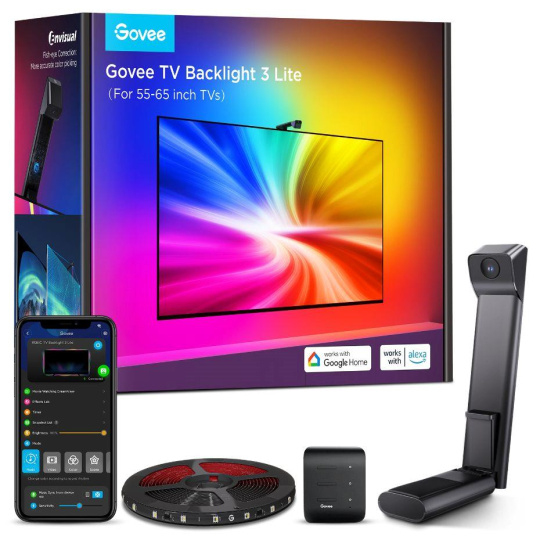 BAZAR - Govee TV Backlight 3 Lite TV 55-65" SMART LED podsvícení RGBIC - Poškozený obal (Komplet) BAZAR - Govee TV Backlight 3 Lite TV 55-65" SMART LED podsvícení RGBIC - Poškozený obal (Komplet)