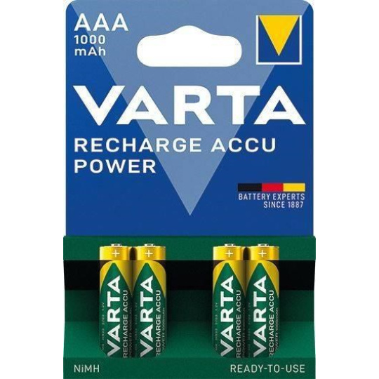 Varta LR03/4BP 1000 mAh Ready to use (Blistr 4ks) Varta LR03/4BP 1000 mAh Ready to use (Blistr 4ks)