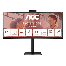 AOC MT VA 34" CU34E4CW - VA panel, 3440x1440, 120Hz, HDMI, DP, USB-C, posk obal AOC MT VA 34" CU34E4CW - VA panel, 3440x1440, 120Hz, HDMI, DP, USB-C, posk obal