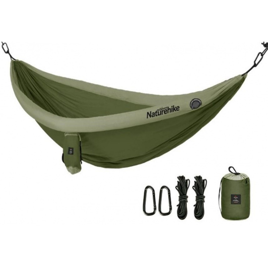 Naturehike hamaka DC-C09 pro 2 osoby s nafukovacími lemy 850g - tmavě zelená