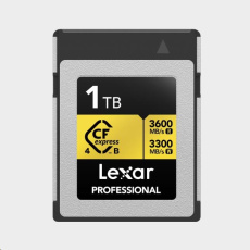 Lexar CFexpress 4.0 Pro Gold R3600/W3300 1TB Lexar CFexpress 4.0 Pro Gold R3600/W3300 1TB