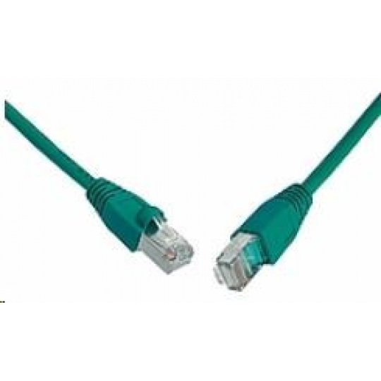 Solarix Patch kábel CAT6 SFTP PVC 3m zelený odolný proti zachytávaniu C6-315GR-3MB