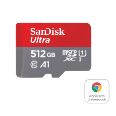 SanDisk MicroSDXC karta 512GB Ultra pro Chromebook (R:160/W:260 MB/s, UHS I, C10, A1)