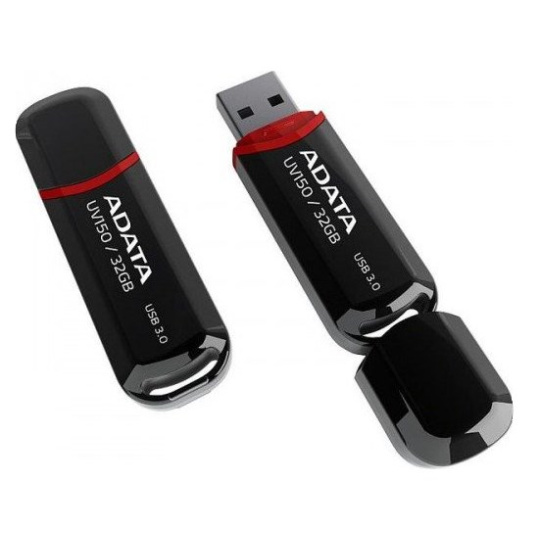 ADATA Flash disk 32GB UV150, USB 3.1 disk Dash Drive (R:90/W:20 MB/s) čierny