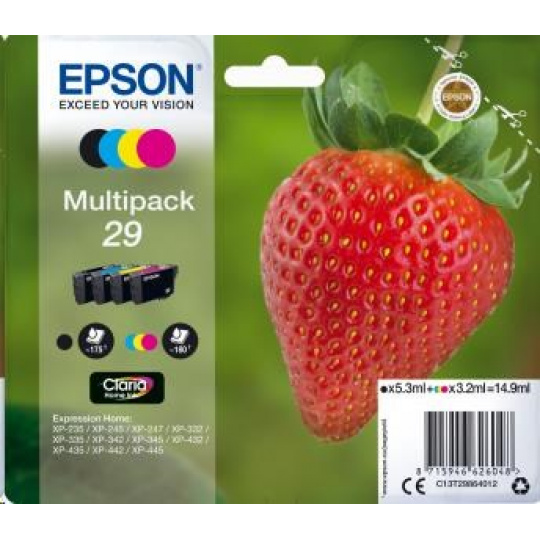 EPSON Multipack 4-farebný atrament "Strawberry" 29 Claria Home