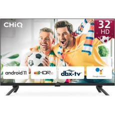 CHiQ L32G7L TV 32", HD, smart, Android 11, dbx-tv, Dolby Audio, Frameless CHiQ L32G7L TV 32", HD, smart, Android 11, dbx-tv, Dolby Audio, Frameless