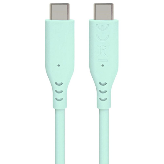PREMIUMCORD Kabel USB-C na USB-C, 60W, 480Mbps, silikonový, tyrkysový, 1,5m PREMIUMCORD Kabel USB-C na USB-C, 60W, 480Mbps, silikonový, tyrkysový, 1,5m