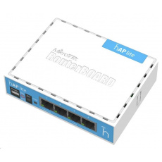 MikroTik hAP Lite (classic), 650MHz CPU, 32MB RAM, 4x LAN, integ. 2.4GHz Wi-Fi, WPS, vrátane. L4