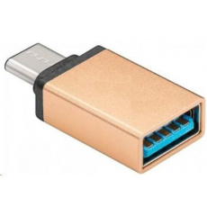 Adaptér PREMIUMCORD USB 3.1 C/male - USB 3.0 A/samica, zlatá, OTG Adaptér PREMIUMCORD USB 3.1 C/male - USB 3.0 A/samica, zlatá, OTG