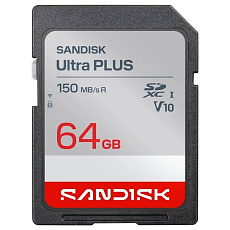 Sandisk Ultra PLUS SDXC karta 64GB UHS-I, V10, U1, C10, (150MB/s)