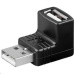 PremiumCord USB redukcia A-A, samec/samica 90°