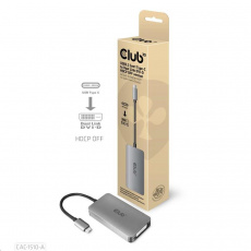 Aktívny USB adaptér Club3D 3.2 Dvojlinkové prepojenie DVI-D typu C 4K30Hz pre Apple Cinema Display, HDCP vypnuté Aktívny USB adaptér Club3D 3.2 Dvojlinkové prepojenie DVI-D typu C 4K30Hz pre Apple Cinema Display, HDCP vypnuté