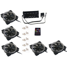 EUROCASE ventilátor RGB 120mm (Turbine blade, FullControl Led), set 5ks + controller EUROCASE ventilátor RGB 120mm (Turbine blade, FullControl Led), set 5ks + controller