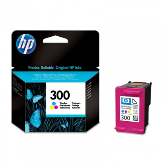 Trojfarebný atramentový vozík HP 300, 4 ml, CC643EE (165 strán)