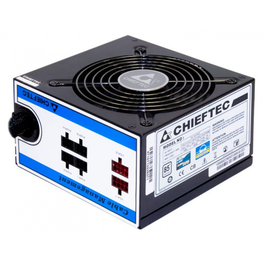 Napájací zdroj CHIEFTEC série A80, CTG-750C, 750W, 12cm ventilátor, Active PFC, modulárny, maloobchodný predaj, 85+