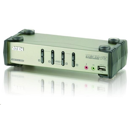 BAZAR - ATEN přepínač 4-port KVMP USB+PS/2, usb hub, audio, OSD, 1.2m kabely - Rozbaleno (Komplet) BAZAR - ATEN přepínač 4-port KVMP USB+PS/2, usb hub, audio, OSD, 1.2m kabely - Rozbaleno (Komplet)