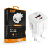 ALIGATOR chytrá síťová mini nabíječka PD 20W, 1x USB-A + 1x USB-C, bílá
