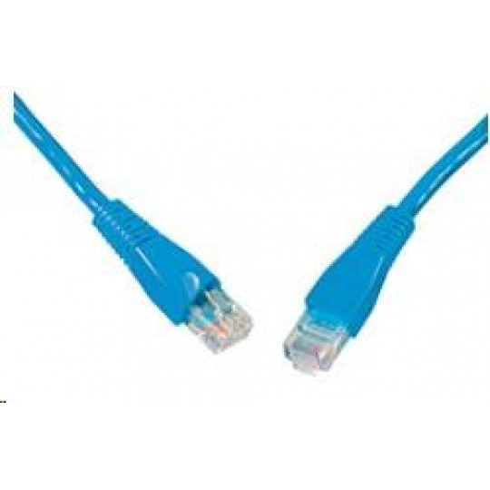 Solarix Patch kábel CAT5E UTP PVC 20m modrý odolný proti zaseknutiu C5E-114BU-20MB