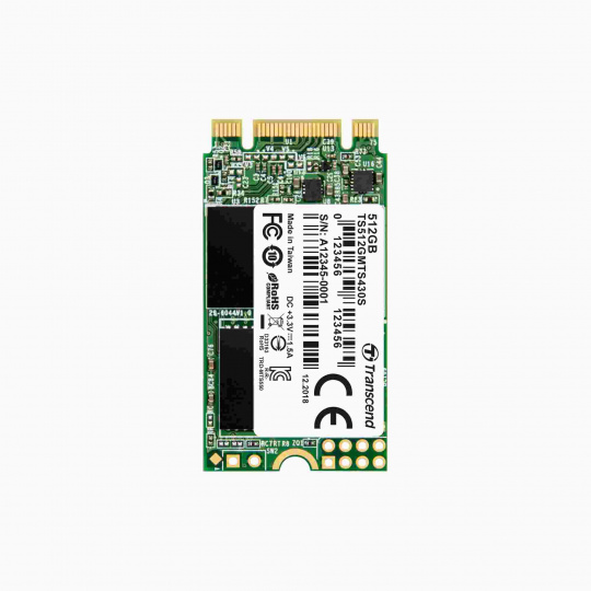 TRANSCEND Industrial SSD MTS430S 512GB, M.2 2242, SATA III 6 Gb/s, TLC