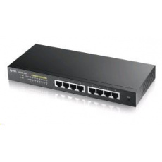 Zyxel GS1900-8HP v3 8-portový stolový gigabitový webový inteligentný PoE switch: 8x Gigabit metal, IPv6, PoE budget 70W, bez ventilátora Zyxel GS1900-8HP v3 8-portový stolový gigabitový webový inteligentný PoE switch: 8x Gigabit metal, IPv6, PoE budget 70W, bez ventilátora