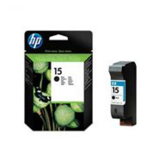 Čierny atramentový vozík HP 15, 25 ml, C6615DE (500 strán)