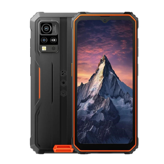 Rugged Smartphone Blackview BV4800 Pro 4G T606 4GB 128GB 5180-10W A14-D4, Black w Orange [No Charger]