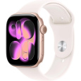 Apple Watch Series 11 GPS + Cellular 46mm Rose Gold Aluminium Case with Light Blush Sport Band - S/M