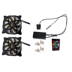 EUROCASE ventilátor RGB 120mm (spot Led), set 2ks + controller EUROCASE ventilátor RGB 120mm (spot Led), set 2ks + controller