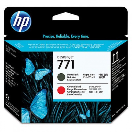 Tlačová hlava HP 771 Black matte + Red chromatic DJ, CE017A