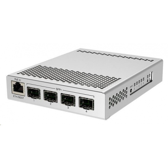 MikroTik Cloud Router Switch CRS305-1G-4S+IN, Dual Boot (SwitchOS, RouterOS), 800MHz, 512MB RAM, 4xSFP+, vrátane.L5