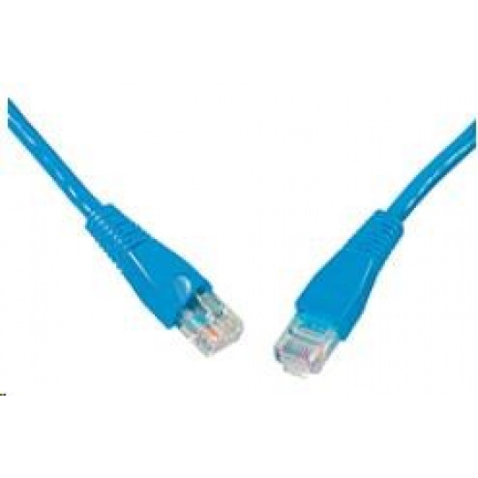 Solarix Patch kábel CAT5E UTP PVC 5m modrý odolný proti zaseknutiu C5E-114BU-5MB