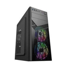 BAZAR - EUROCASE skříň ML N6-560B, ATX, 2x USB-A, 1x USB-C, 2x 120mm ARGB Fan, černá - Rozbaleno (Komplet)