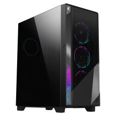 GIGABYTE case AORUS C500 GLASS, bez zdroje, průhledná bočnice, Mid Tower, černá GIGABYTE case AORUS C500 GLASS, bez zdroje, průhledná bočnice, Mid Tower, černá