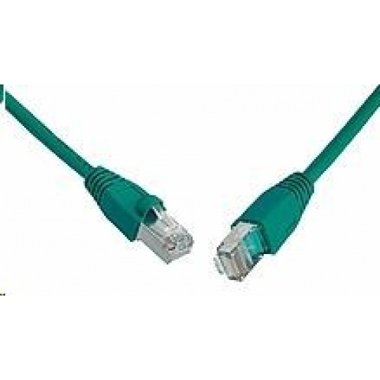 Solarix Patch kábel CAT5E SFTP PVC 5m zelený odolný proti zaseknutiu C5E-315GR-5MB