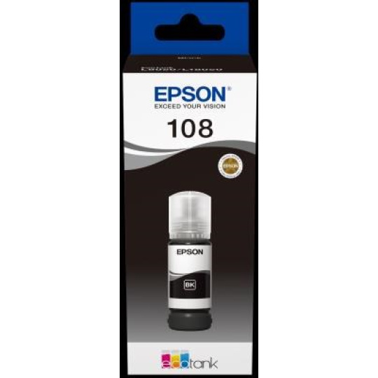 BAZAR - EPSON 108 EcoTank Black ink bottle - Poškozený obal (Komplet) BAZAR - EPSON 108 EcoTank Black ink bottle - Poškozený obal (Komplet)