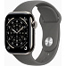Apple Watch Series 11 GPS + Cellular 42mm Natural Titanium Case with Stone Grey Sport Band - S/M